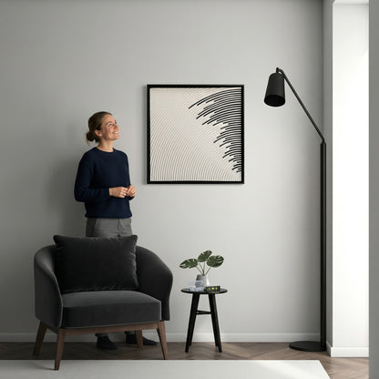 H10012  Abstract Curve Line Texture Wall Art - Hussainor.com