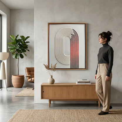 H1007  Modern Curve Gradient Texture Wall Art - Hussainor.com