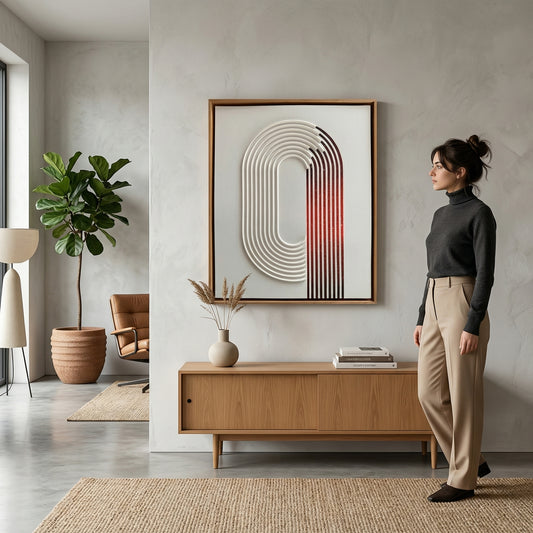 H1007  Modern Curve Gradient Texture Wall Art - Hussainor.com