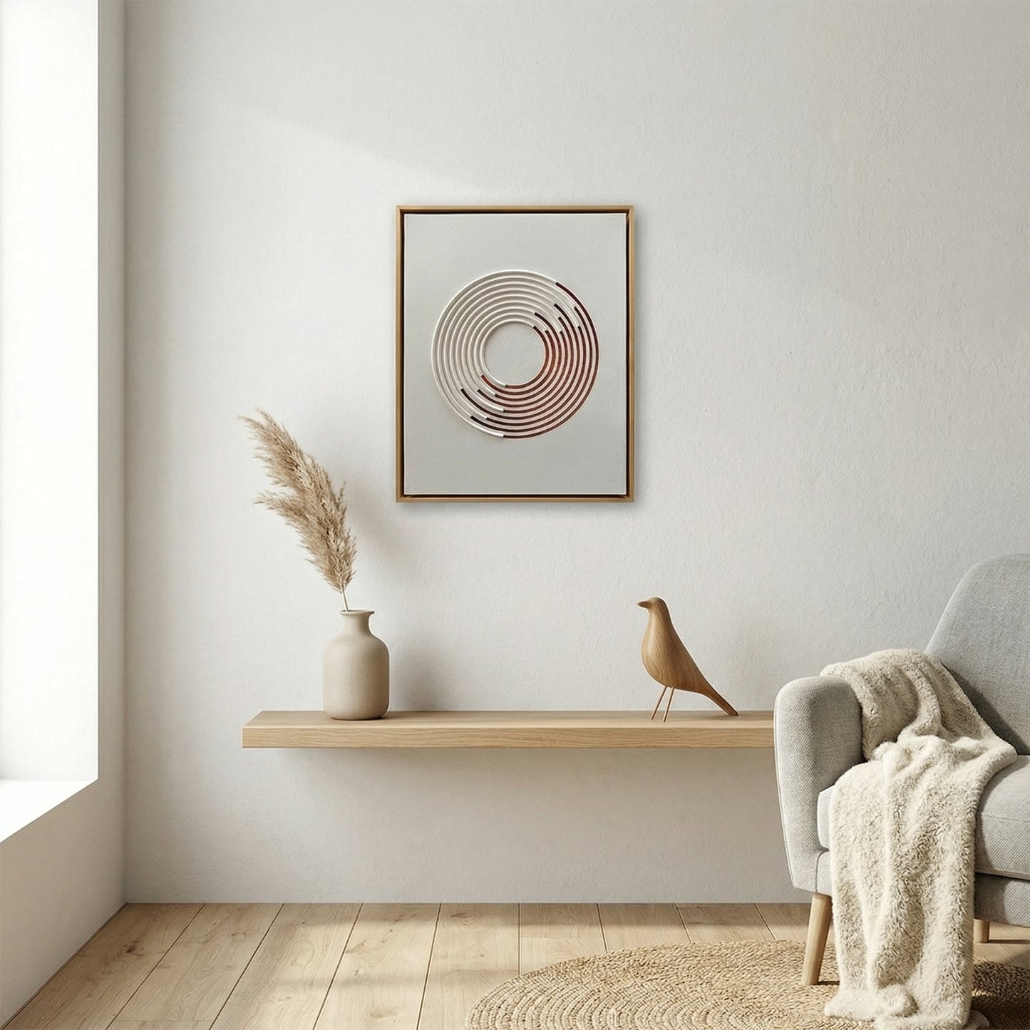 H10015  Abstract Circular Texture Wall Art - Hussainor.com