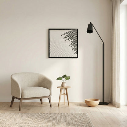 H10012  Abstract Curve Line Texture Wall Art - Hussainor.com