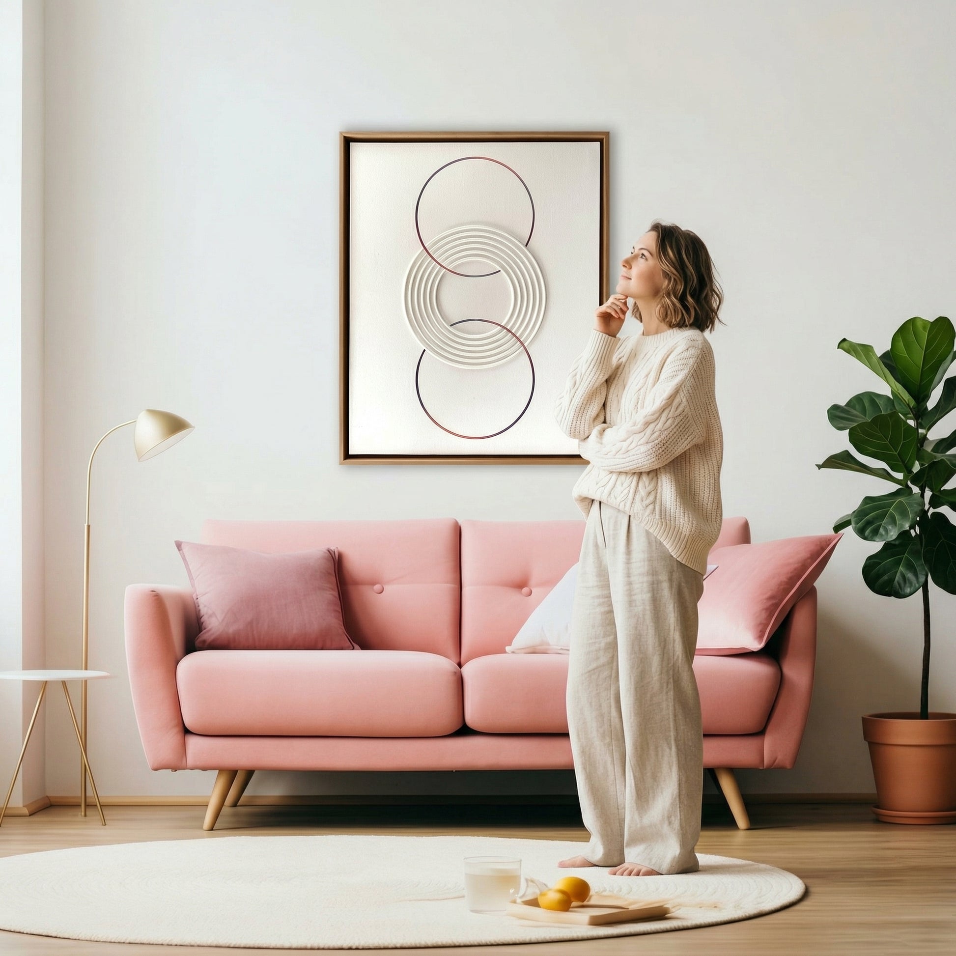 H1009  Soft Aesthetic Circle Wall Art - Hussainor.com